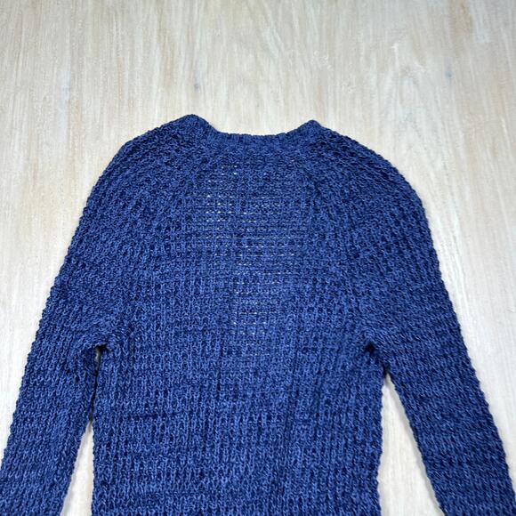 American Eagle Blue Knit Button Front Pockets Long Sleeve Cardigan Sweater XS - Picture 11 of 12